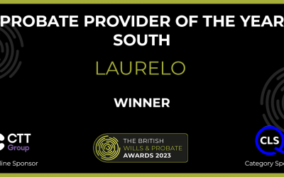 LAURELO SCOOPS BEST PROBATE PROVIDER AWARD FOR THE SECOND YEAR IN A ROW AT THE BRITISH WILLS AND PROBATE AWARDS