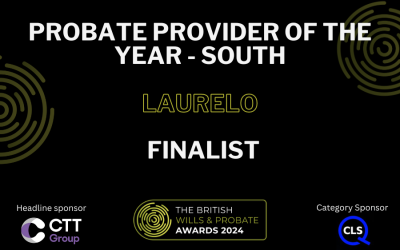 Laurelo Shortlisted for Probate Provider of the Year (South) at The British Wills and Probate Awards 2024