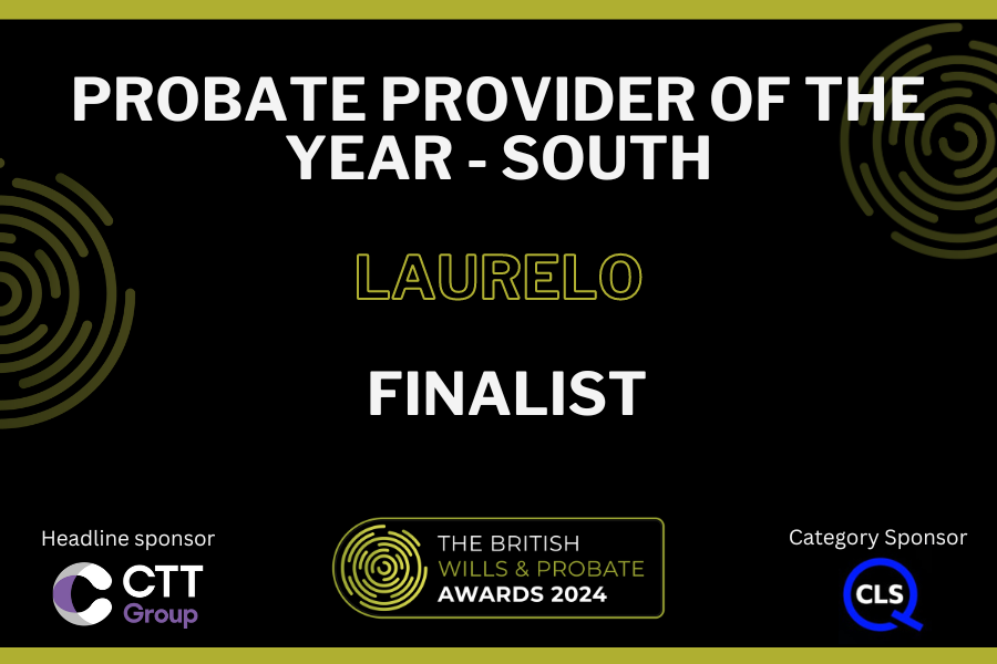 Laurelo Shortlisted for Probate Provider of the Year (South) at The British Wills and Probate Awards 2024